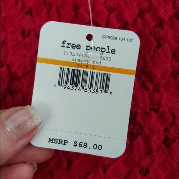 Free People NEW Adella Cami Red Small - Picture 7 of 9